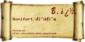 Bonifert Ádám névjegykártya
